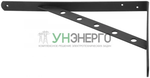 Уголок-кронштейн усиленный 350х250мм черн. КУРС 66110 фото 3