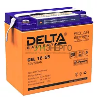 Аккумулятор GEL 12В 55А.ч Delta GEL 12-55