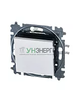 Выключатель кнопочный 1-кл. СП Levit IP20 бел./дым. черн. ABB 2CHH599145A6062