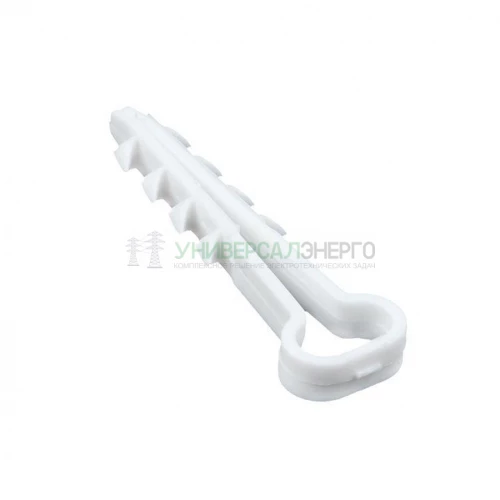 Дюбель-хомут d5-10мм для плоского кабеля полипропилен бел. (уп.50шт) EKF plc-cd-5x10w фото 5