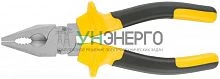 Плоскогубцы комбинированные "Старт" прорезиненные ручки хром-никелевое покрытие 180мм черн.-желт. 49955