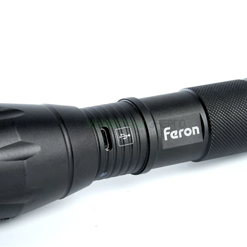 Фонарь ручной Feron TH2400 с аккумулятором USB ZOOM 41682 фото 8