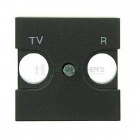 Накладка для TV-R розетки 2мод. Zenit антрацит ABB 2CLA225080N1801