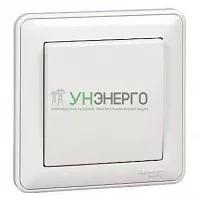 Переключатель проходной 1-кл. СП W59 10А IP20 10AX в сборе бел. SE VS610-156-18