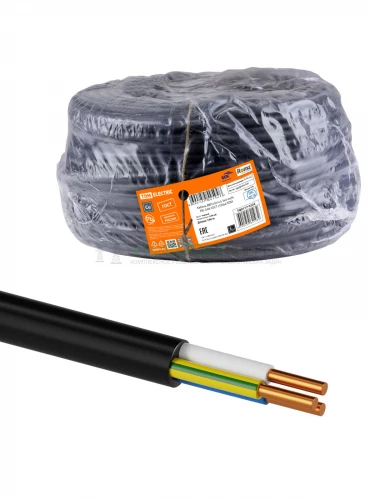 Кабель ВВГнг(А)-LS 3х4 ок(N, PE)-0.66 ГОСТ (100м) TDM