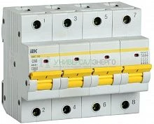 Выключатель автоматический модульный 4п C 80А 15кА ВА47-150 IEK MVA50-4-080-C