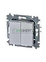 Переключатель 2-кл. СП Levit IP20 сер./бел. ABB 2CHH595245A6016