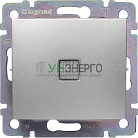 Механизм переключателя проходного 1-кл. СП Valena 10А IP31 250В с подсветкой алюм. Leg 770126