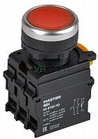 Кнопка d22мм 1НО+1НЗ MASTER с подсветкой красн. IEK MI-BT60-11D-3-12-K04