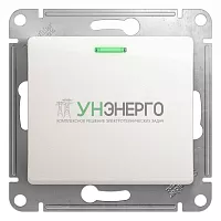 Переключатель проходной 1-кл. СП Glossa 10А IP20 (сх. 6а) 10AX с подсветкой механизм перламутр. SE GSL000663