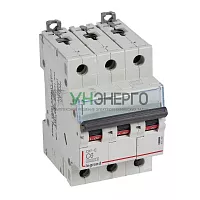 Выключатель автоматический модульный 3п C 6А 6кА DX3-E 6000 3мод. 230/400В Leg 407288