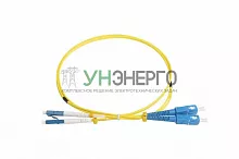 Патч-корд FC-D2-9-LC/UR-SC/UR-H-1M-LSZH-YL волоконно-оптический (шнур) SM 9/125 (OS2) LC/UPC-SC/UPC duplex LSZH 1м Hyperline 28387