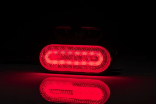 Фонарь габаритный LED 12-36В, красный со светоотражателем и проводом дл. 0.5м. FRISTOM FT-072 C LED фото 2