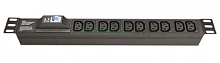 Блок розеток 8-м 10А IEC 60320 C13 для 19дюйм шкафов автомат защиты DKC R519IEC8CBC14