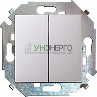 Переключатель проходной 2-кл. СП Simon 15 16А IP20 винтов. зажим механизм бел. Simon 1591397-030
