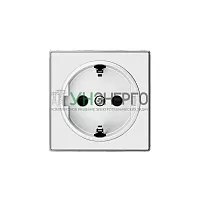 Накладка 1-м ОП Sky 16А IP20 для розетки Schuko альп. бел. ABB 2CLA858800A1101