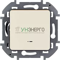 Выключатель 1-кл. Inspiria 10А IP20 250В 10AX с подсветкой/индикацией механизм сл. кость Leg 673611