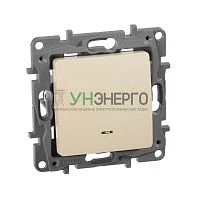 Переключатель 1-кл. СП Etika Plus 10А IP20 250В 10AX с подсветкой безвинтов. зажимы механизм сл. кость IEK 672315