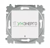 Выключатель кнопочный 1-кл. СП Levit IP20 с подсветкой жемчуж./ледяной ABB 2CHH599147A6068