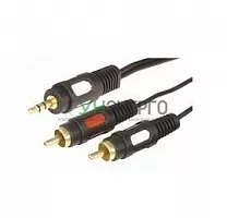 Шнур 3.5 Stereo Plug - 2RCA Plug 1.5м (GOLD) Rexant 17-4232