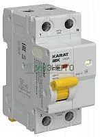 Устройство защиты от дугового пробоя (УЗДП) 1P+N C 16A с авт. выкл. KARAT IEK KA-DP11-1-016-C Устройство защиты от дугового пробоя (УЗДП) 1P+N C 16A с авт. выкл. KARAT IEK KA-DP11-1-016-C