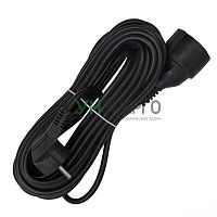 Удлинитель-шнур 1х10м с заземл. 16А IP20 ПВС 3х1 черн. DOMTOK 2360
