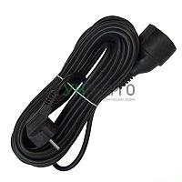 Удлинитель-шнур 1х10м с заземл. 16А IP20 ПВС 3х1 черн. DOMTOK 2360