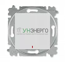 Переключатель 1-кл. СП Levit IP20 с контрол. подсветкой сер./бел. ABB 2CHH592545A6016