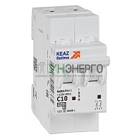 Выключатель автоматический модульный 2п C 10А 4.5кА OptiDin BM63-2C10-4.5-УХЛ3 КЭАЗ 326802