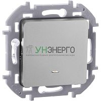 Переключатель 1-кл. Inspiria 10А IP20 250В 10AX с подсветкой/индикацией механизм алюм. IEK 673662 Переключатель 1-кл. Inspiria 10А IP20 250В 10AX с подсветкой/индикацией механизм алюм. IEK 673662