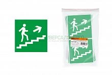 Знак &quot;Направление к эвакуационному выходу (по лестнице направо вверх)&quot; 150х150мм TDM