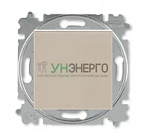 Переключатель кнопочный 1-кл. СП Levit IP20 кофе макиато/бел. ABB 2CHH598645A6018