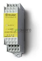 Реле безопасности электромеханическое модульное 6А 24В DC 1NO+1NC AgNi+Au IP54 22.5мм с принудит. управлен. контактами FINDER 7S1290245110