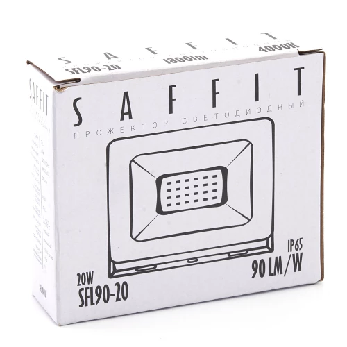 Светодиодный прожектор SAFFIT SFL90-20 IP65 20W 4000K черный 55075 фото 5