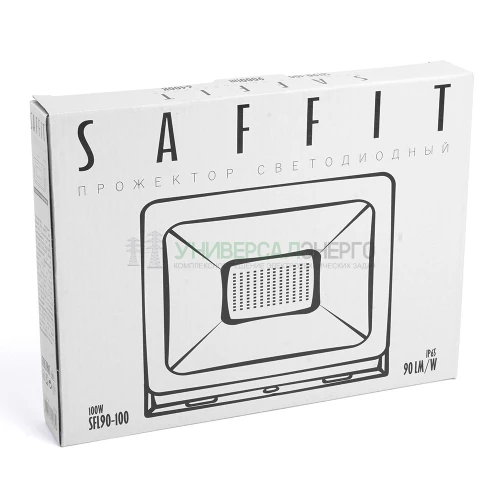 Светодиодный прожектор SAFFIT SFL90-100 IP65 100W 6400K черный 55068 фото 6