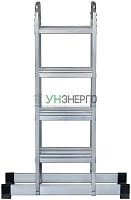 Лестница-трансформер четырехсекционная 4х4 13.2кг алюм. FIT 65450