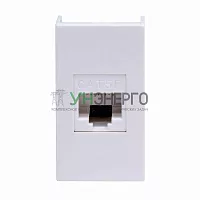 Розетка компьютерная 1-м 1мод. Viva RJ45 кат.5E бел. DKC 45038