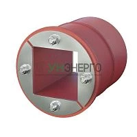 Проходка d125х70мм кругл. с проемом 80х80мм нерж. сталь DKC DXF3124