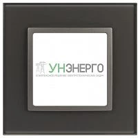 Рамка 1-м Elegance 14-5101-16 для розеток и выключателей стекло титан Эра Б0065833