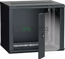 Шкаф 19 дюйм LINEA W 6U 600х450мм настен. стекл. дверь RAL9005 ITK LWR5-06U64-GF Шкаф 19 дюйм LINEA W 6U 600х450мм настен. стекл. дверь RAL9005 ITK LWR5-06U64-GF