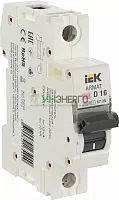 Выключатель автоматический модульный 1п D 16А M10N ARMAT IEK AR-M10N-1-D016 Выключатель автоматический модульный 1п D 16А M10N ARMAT IEK AR-M10N-1-D016