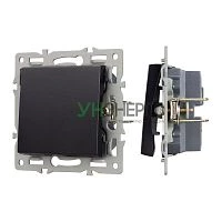 Механизм выключателя одноклавишный проходной SWT-MKP1-PL-BK (250В 16А) Arlight 043715
