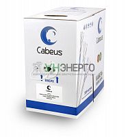Кабель витая пара UTP (U/UTP) кат.5E 2 пары 24 AWG ОЖ PVC нг(А)-LS сер. (уп.500м) Cabeus 11212c