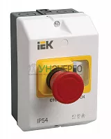 Оболочка защитная с кноп. "СТОП" IP54 IEK DMS11D-PC55