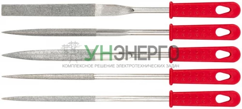 Надфиль алмазный 5х170/70мм широкий 5шт КУРС 42159