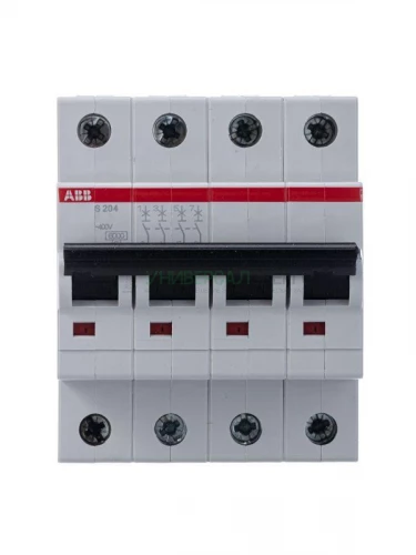 Выключатель автоматический модульный 4п B 10А 6кА S204 B10 ABB 2CDS254001R0105 фото 4