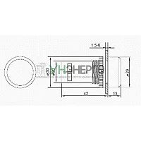 Кнопка EB22 возвратная зел. NO+NC 300В Rexant 36-5531