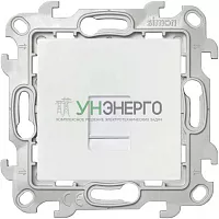 Розетка компьютерная СП Simon 24 RJ45 кат.5E UTP IP20 механизм бел. Simon 2410598-030