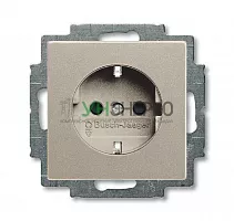 Розетка 1-м СП Basic 55 16А IP20 250В Schuko защ. шторки шампань ABB 2CKA002013A5337