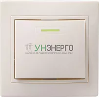 Выключатель 1-кл. СП Кварта 10А IP20 ВС10-1-1-ККм с индикацией крем. IEK EVK11-K33-10-DM